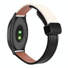Per Garmin Vivomove 3 Slim Fibbia Magnetica 20mm Cinturino in Microfibra in Pelle (Nero+Albicocca)