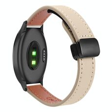 Per Garmin Vivomove 3 Slim Fibbia Magnetica 20mm Cinturino in Microfibra in Pelle (Albicocca Crema)