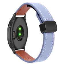Per Garmin Venu Slim Cinturino in pelle microfibra con fibbia magnetica da 20 mm (lavanda)