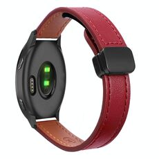 Per Garmin Venu Slim Cinturino in pelle microfibra con fibbia magnetica da 20 mm (rosso vino)