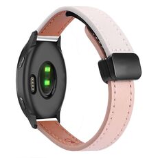 Per Garmin Venu Slim Fibbia Magnetica 20mm Cinturino in Microfibra in Pelle (Rosa+Albicocca)