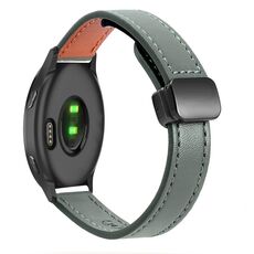 Per Garmin Venu Slim Cinturino in pelle microfibra con fibbia magnetica da 20 mm (verde avocado)