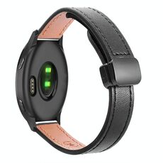 Per Garmin Venu Slim Cinturino in pelle microfibra con fibbia magnetica da 20 mm (nero)