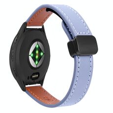 Per Garmin Venu 3S 18mm Slim Magnetic Buckle Microfiber Leather Watch Band (Lavanda)
