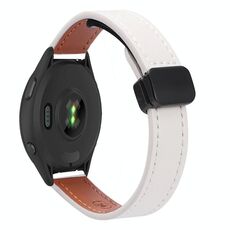 Per Garmin Forerunner 265S 18mm Slim Magnetic Buckle Microfiber Leather Watch Band (albicocca)