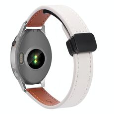Per Garmin Forerunner 255S 18mm Slim Magnetic Buckle Microfiber Leather Watch Band (Albicocca)