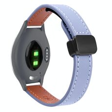Per Garmin Move 3S 18mm Slim Magnetic Buckle Microfiber Leather Watch Band (Lavanda)