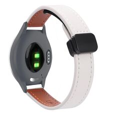 Per Garmin Move 3S 18mm Slim Magnetic Buckle Microfiber Leather Watch Band (albicocca)
