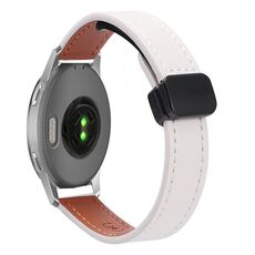 Per Garmin Venu 2S 18mm Slim Magnetic Buckle Microfiber Leather Watch Band (albicocca)