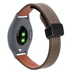 Per Garmin Active S 18mm Slim Magnetic Buckle Microfiber Leather Watch Band (Caramel Macchiato)