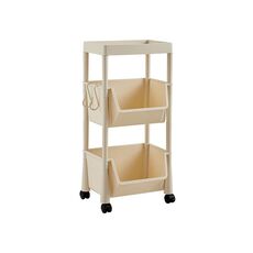 Libreria mobile da pavimento per uso domestico, multifunzionale, per cucina e camera da letto, con ruote, stile: 3 strati con coperchio