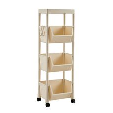 Carrello libreria mobile da pavimento per uso domestico, multifunzionale, per cucina e camera da letto, con ruote, stile: 4 strati con coperchio