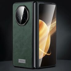 Per Honor Magic V3 SULADA Custodia antiurto in TPU + pelle fatta a mano per telefono (verde)