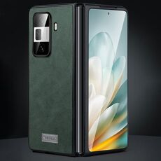 Per Honor Magic Vs3 SULADA Custodia antiurto in TPU + pelle fatta a mano per telefono (verde)