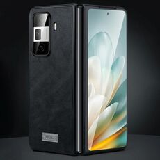 Per Honor Magic Vs3 SULADA Custodia antiurto in TPU + pelle fatta a mano per telefono (nero)