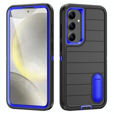 Per Samsung Galaxy S24+ 5G Defender Gen2 Custodia per telefono in silicone + PC resistente con supporto (nero+blu scuro)