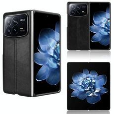 Per Xiaomi Mix Fold 4 Custodia per telefono con cover posteriore cucita con motivo mucca (nero)