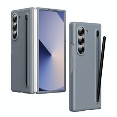 Per Samsung Galaxy Z Fold6 Custodia per telefono pieghevole antiurto con stilo capacitivo (grigio)