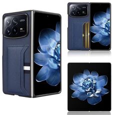 Per Xiaomi Mix Fold 4 Custodia per telefono con slot per schede e texture Litchi (blu)