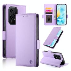 Per Honor 200 Lite Custodia per telefono in pelle smerigliata magnetica con fibbia laterale globale (viola)