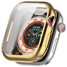 Per Apple Watch Series 10 42mm Custodia per orologio in TPU con placcatura all-inclusive (oro)