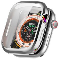 Per Apple Watch Series 10 46mm Custodia per orologio in TPU con placcatura all-inclusive (argento)