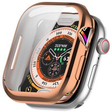 Per Apple Watch Series 10 46mm Custodia per orologio in TPU con placcatura all-inclusive (oro rosa)