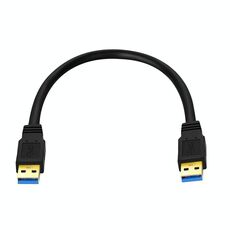 Cavo USB a doppia estremità USB 3.0 maschio a USB 3.0 maschio, lunghezza: 0,3 m (nero)