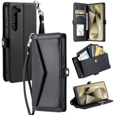 Per Samsung Galaxy S23 5G Portafoglio Multi-Slot per schede Custodia in pelle per telefono (Nero)