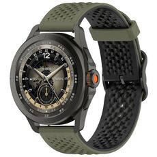Per Xiaomi Watch S4 Sport Liquid Two Color Silicone Watch Band (verde giungla nero)