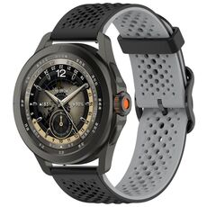 Per Xiaomi Watch S4 Sport Liquid Two Color Silicone Watch Band (Nero Grigio)