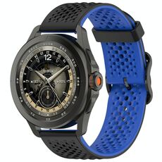 Per Xiaomi Watch S4 Sport Liquid Two Color Silicone Watch Band (Nero Blu)