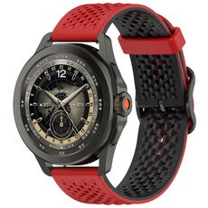 Per Xiaomi Watch S4 Sport Liquid Two Color Silicone Watch Band (Rosso Nero)