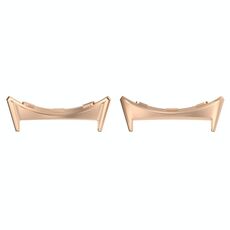 Per Google Pixel Watch 3 45mm 1 paio di connettori per cinturini in acciaio inossidabile (oro rosa)