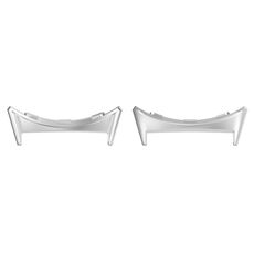 Per Google Pixel Watch 3 41mm 1 paio di connettori per cinturini in acciaio inossidabile (argento)