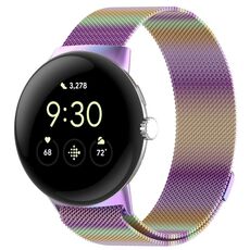 Per Google Pixel Watch 3 41mm Milanese Metal Magnetic Watch Band (colorato)