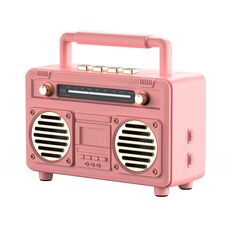 BT21 Retro USB Flash Drive FM Radio Altoparlante Bluetooth wireless, Colore: Rosa