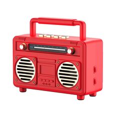BT21 Retro USB Flash Drive FM Radio Altoparlante Bluetooth wireless, Colore: Rosso