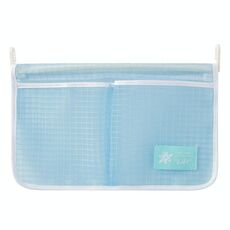 Borsa portaoggetti sospesa per frigorifero, cucina, classificazione, doppio scomparto (blu)