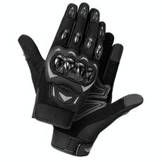 Guanti da moto per esterni antiscivolo con protezione solare touch screen, taglia: M (nero)