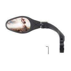 Specchio retrovisore girevole pieghevole in acciaio inox per bicicletta, modello: 027 singolo sinistro