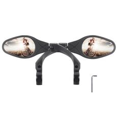 Specchio retrovisore girevole pieghevole in acciaio inox per bicicletta, modello: 027 1 paio