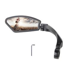 Specchio retrovisore girevole pieghevole in acciaio inox per bicicletta, modello: 037 singolo sinistro