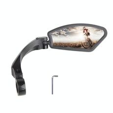 Specchio retrovisore girevole pieghevole in acciaio inox per bicicletta, modello: 037 singolo destro