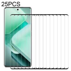 Per vivo iQOO Z9s / Z9s Pro 25 pezzi Edge Glue 9H HD 3D Pellicola in vetro temperato con bordo curvo (nero)