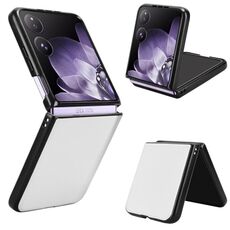 Per Xiaomi Mix Flip Custodia in pelle PU per PC (bianca)