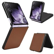 Per Xiaomi Mix Flip Custodia in pelle PU per PC (marrone)