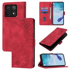 Per Xiaomi 14T Custodia in pelle goffrata effetto pelle (rosso)