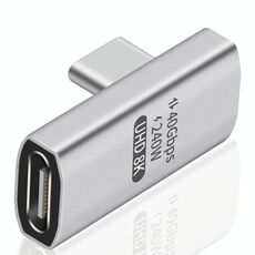 Adattatore da tipo C a tipo C da 240 W e 20 Gbps, modello: curvatura media a 90 gradi
