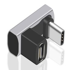 Adattatore da tipo C a tipo C da 240 W e 20 Gbps, modello: gomito da 180 gradi